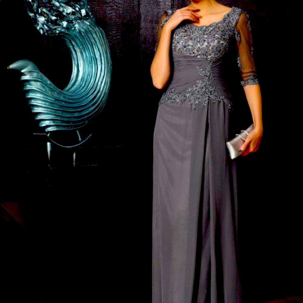 Grey A-line Dress